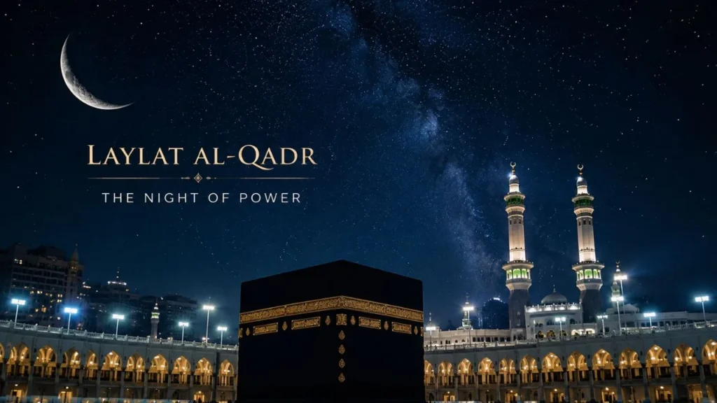 Laylat al-Qadr night sky mosque
